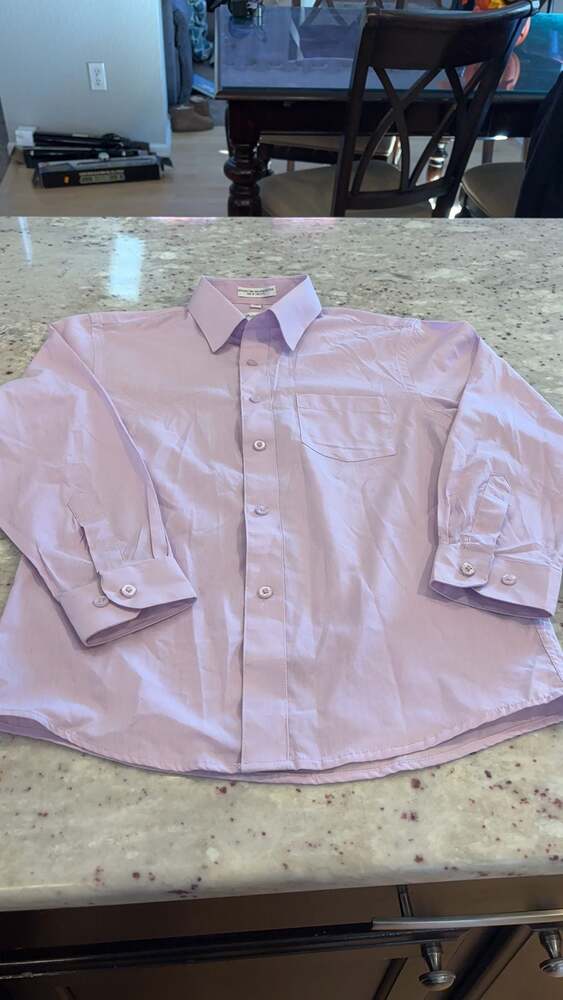 Berlioni Italy Boys size‎ 12 lavender dress/button up shirt